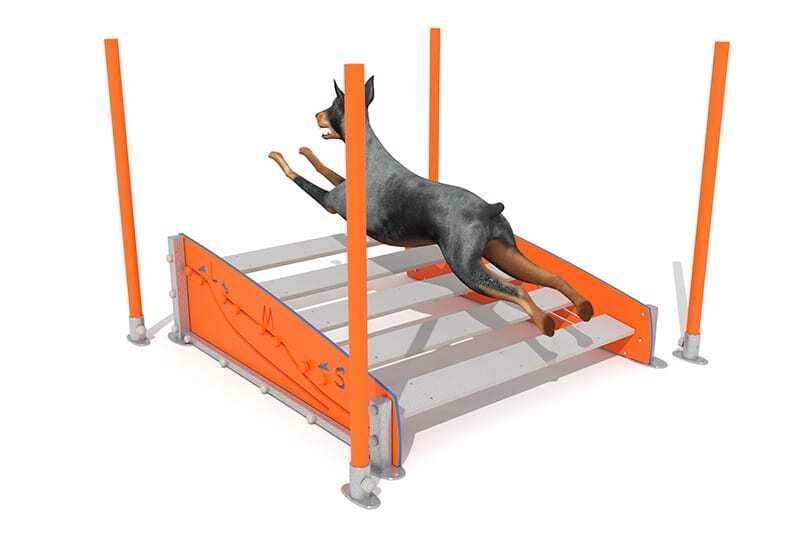 Hundesport verstellbarer Weitsprung