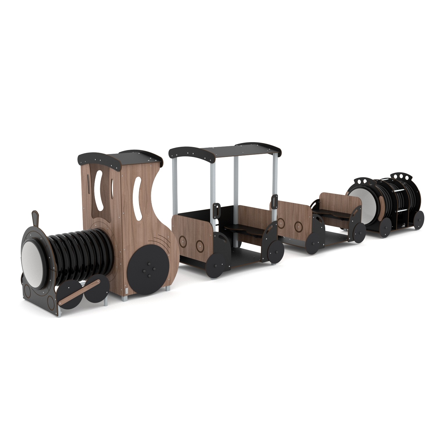 Spielgerät Lok mit 3 Waggons