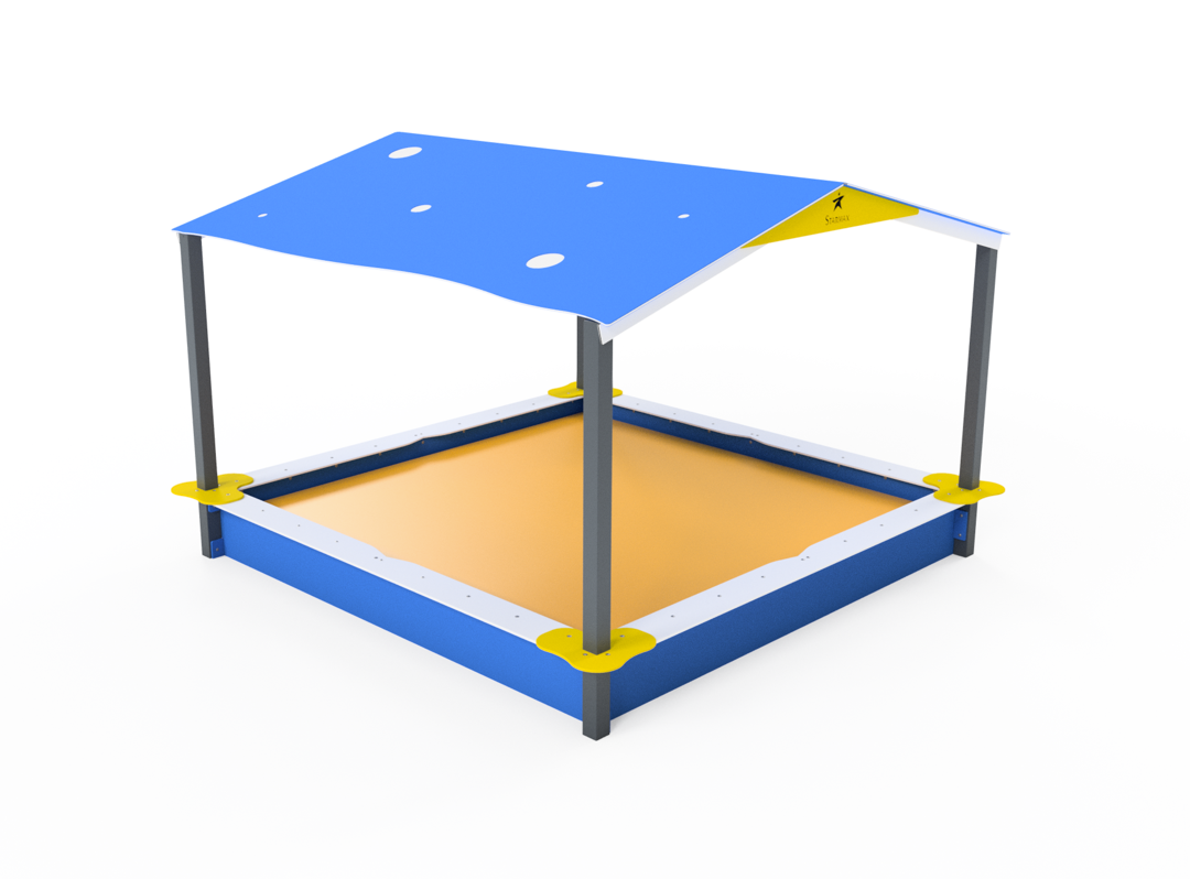 überdachter Sandkasten