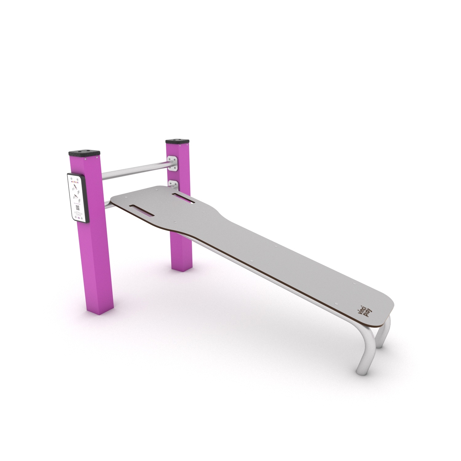 Calisthenics Sit-Up Bank schräg