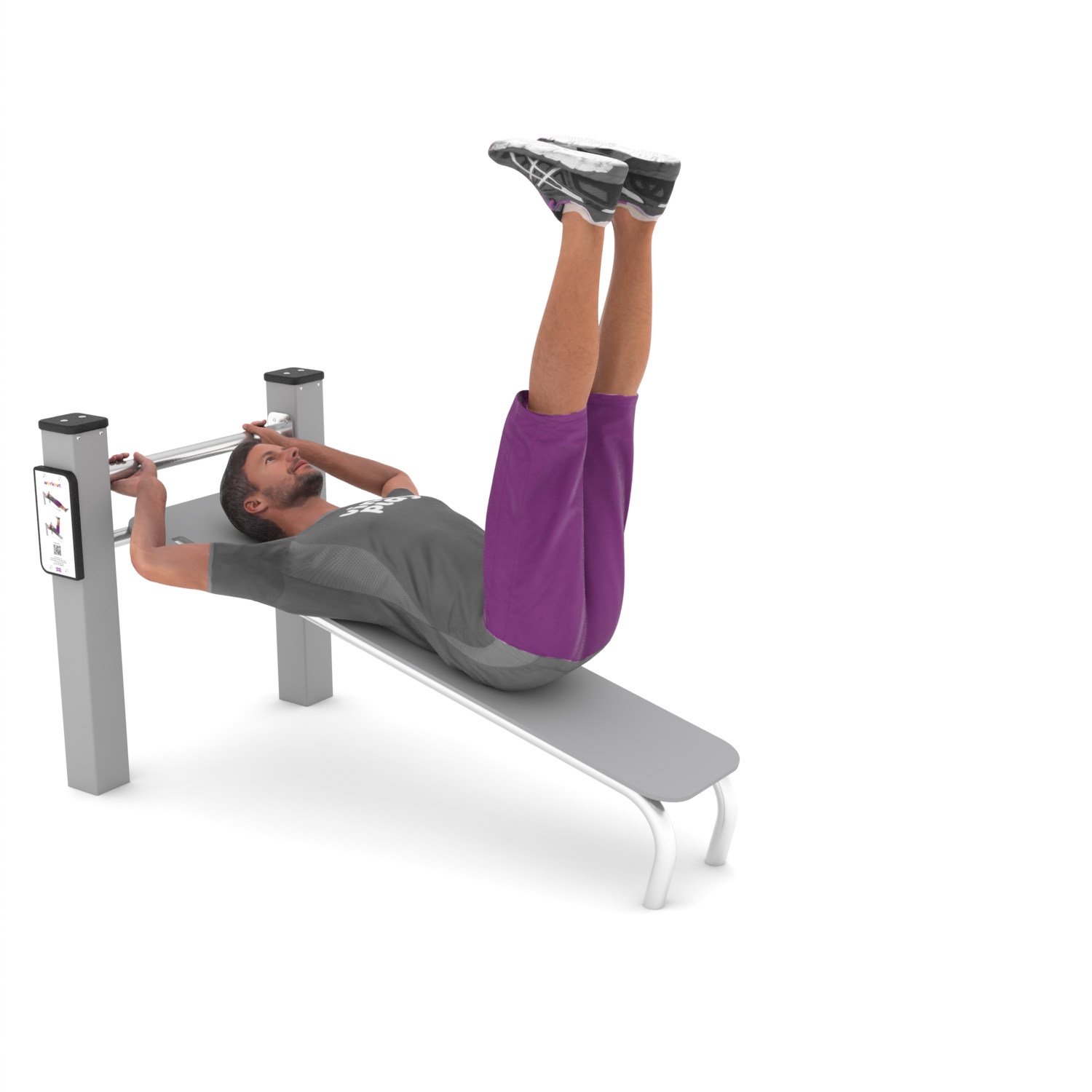 Calisthenics Sit-Up Bank schräg