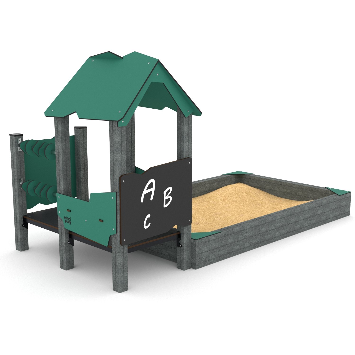 Sandkasten mit Haus Recycling