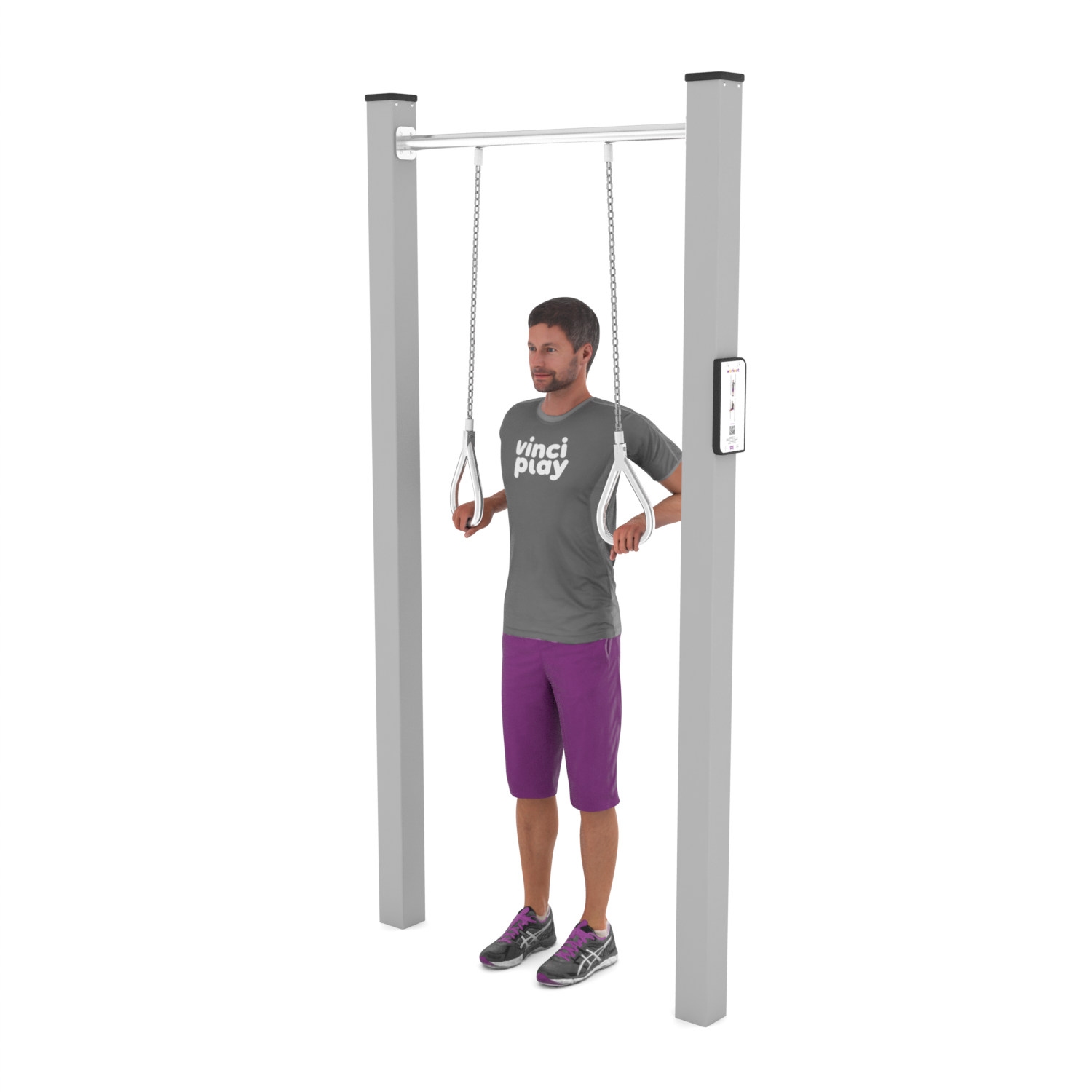 Calisthenics Klimmzugtrainer mit Ringen