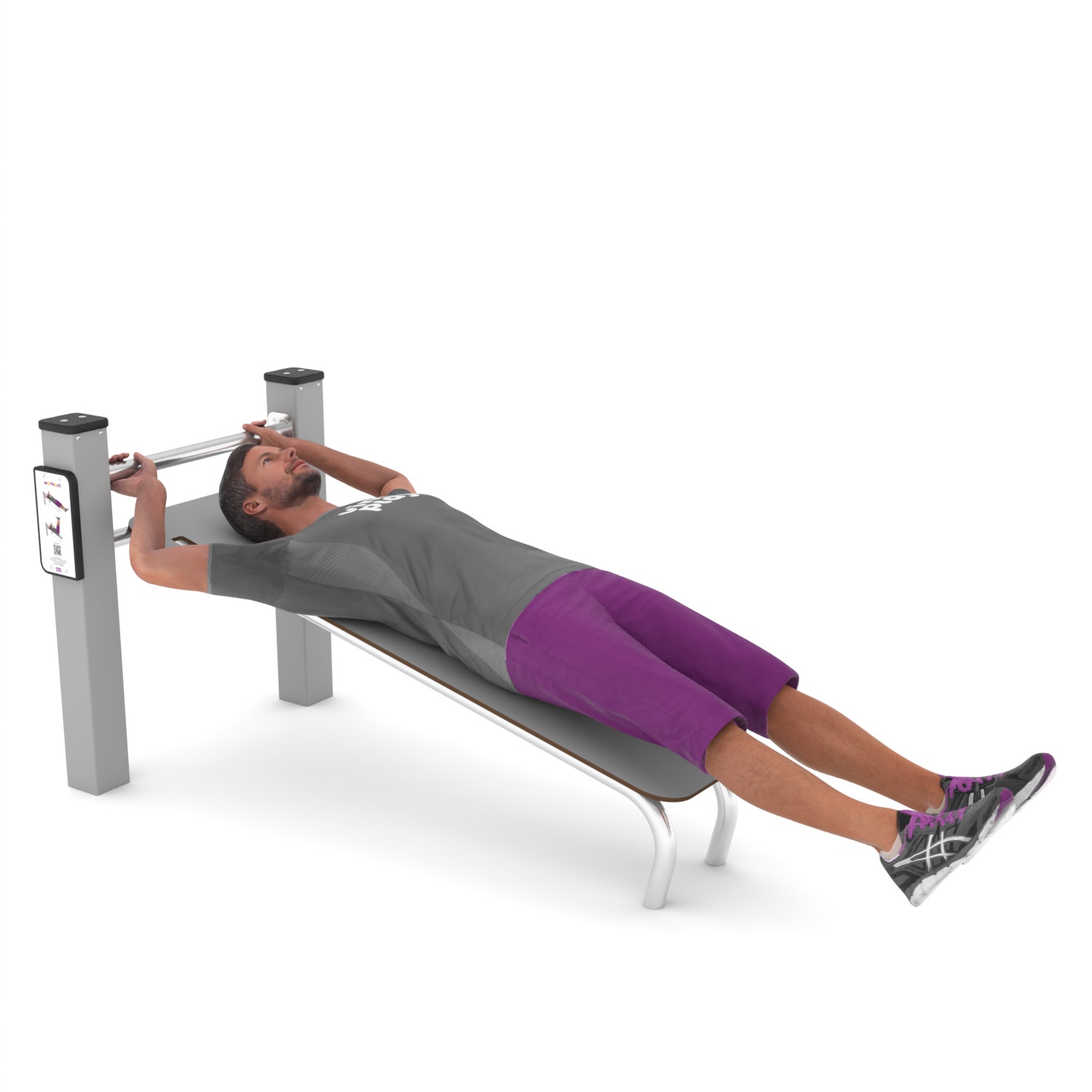 Calisthenics Sit-Up Bank schräg