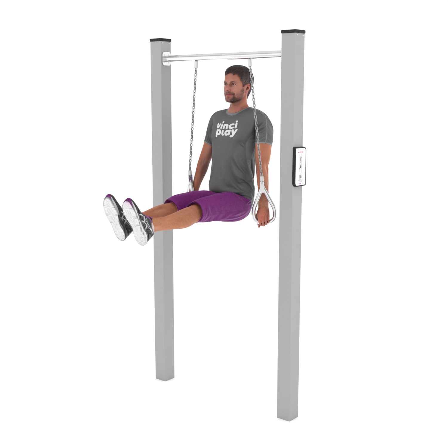 Calisthenics Klimmzugtrainer mit Ringen